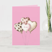 Be Mine Heart Balloons Love Valentine's Day Kaart (Voorkant)