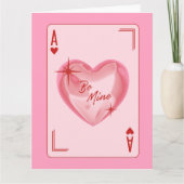 Be Mine Heart Custom Wenskaart Kaart (Voorkant)