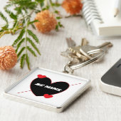 "BE MINE" HEART SLEUTELHANGER (Zijkant)