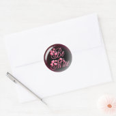 BE MINE & HEARTS van SHARON SHARPE Ronde Sticker (Envelop)