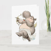 "Be Mine" Hippo Cupid Valentijn Kaart (Voorkant)
