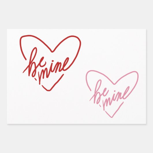 BE MINE INPAKPAPIER VEL (Voorkant 3)