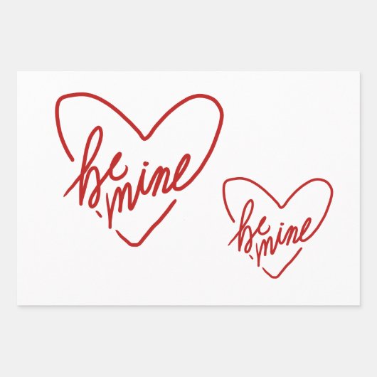 BE MINE INPAKPAPIER VEL (Voorkant 2)