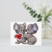 Be Mine Koalas Briefkaart (Staand voorkant)