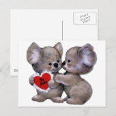 Be Mine Koalas Briefkaart (Voorkant / Achterkant)