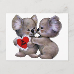 Be Mine Koalas Briefkaart