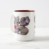 Be Mine Koalas Tweekleurige Koffiemok (Voorkant links)
