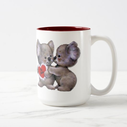 Be Mine Koalas Tweekleurige Koffiemok (Rechts)