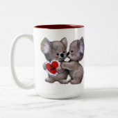Be Mine Koalas Tweekleurige Koffiemok (Links)
