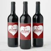 Be Mine Love Hearts Valentine's Day Wijn Etiket (Flessen)
