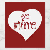 Be Mine Love Hearts Valentine's Day Wijn Etiket (Enkel label)