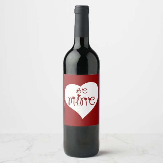 Be Mine Love Hearts Valentine's Day Wijn Etiket (Voorkant)
