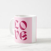 BE Mine Love in roze kleur Koffiemok (Voorkant links)