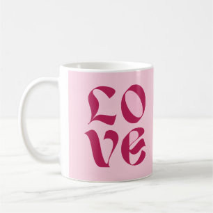 BE Mine Love in roze kleur Koffiemok
