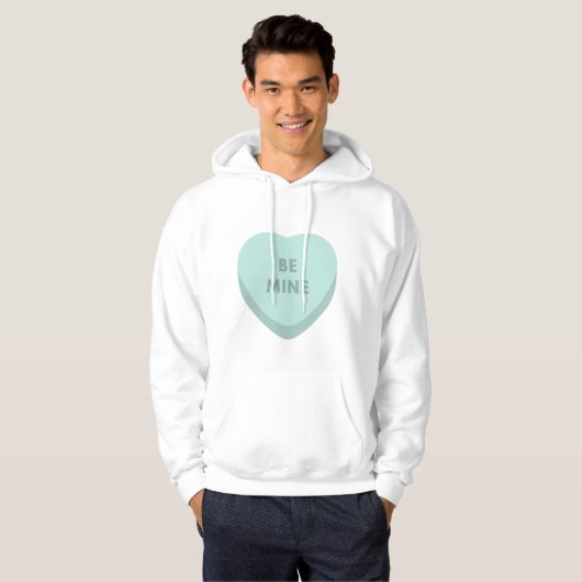 Be Mine Love Shape Valentine Quotes Hoodie (Voorkant volledig)