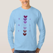 Be Mine Minimal Heart Stack Valentine T-Shirt (Voorkant)