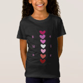 Be Mine Minimal Heart Stack Valentine T-Shirt (Voorkant)