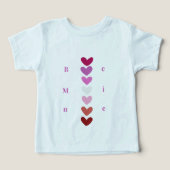 Be Mine Minimal Heart Stack Valentine T-Shirt (Design voorkant)