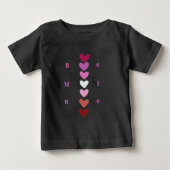 Be Mine Minimal Heart Stack Valentine T-Shirt (Voorkant)