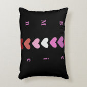 Be Mine Minimal Heart Stack Valentine T-Shirt Accent Kussen (Voorkant(Verticaal))