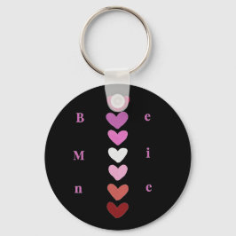 Be Mine Minimal Heart Stack Valentine T-Shirt Sleutelhanger