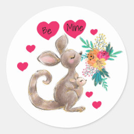 Be Mine Moeder & Baby Kangoeroe Sticker