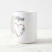 Be Mine Music Heart Koffiemok (Voorkant links)