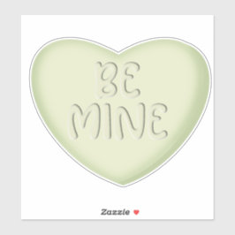 Be Mine Pastel Groen Snoep Hart Sticker