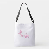 Be Mine Pink Butterfly Valentijnsdag Canvas tas (Achterkant)