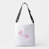 Be Mine Pink Butterfly Valentijnsdag Canvas tas (Voorkant)