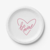 BE MINE PLATE PAPIEREN BORDJE (Voorkant)