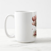  Be Mine Pug with Heart Balloons Koffiemok (Links)