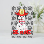 Be Mine Puppy Valentijn 3.5 "x5" Flat Wenskaart Kaart (Staand voorkant)