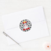 Be Mine Puppy Valentine Classic Round Stickers (Envelop)