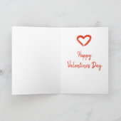 Be Mine Red Valentijns's Heart On Black Feestdagen Kaart (Binnen)