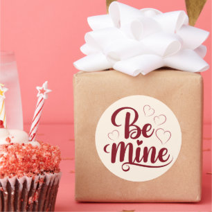Be Mine - Romantisch ontwerp voor Valentijnsdag Ronde Sticker