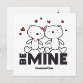BE MINE - Schattigee gepersonaliseerde moderne Val Feestdagenkaart (Voorkant / Achterkant)