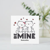 BE MINE - Schattigee gepersonaliseerde moderne Val Feestdagenkaart (Staand voorkant)
