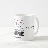 BE MINE - Schattigee gepersonaliseerde moderne Val Koffiemok (Voorkant rechts)