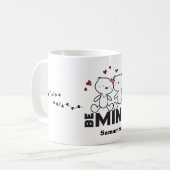 BE MINE - Schattigee gepersonaliseerde moderne Val Koffiemok (Voorkant links)