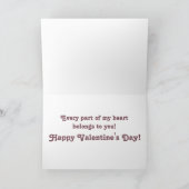 Be Mine Solar-dyed Crocheted Hearts Valentine Card Kaart (Binnen)