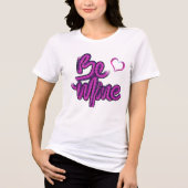 Be Mine - SW Grape Pink ontwerptekst Tri-Blend Shirt (Voorkant)