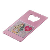 "Be Mine" Sweet Nostalgische Valentijn Creditkaart Flessenopener (Voorkant Gekanteld)