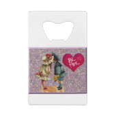 "Be Mine" Sweet Nostalgische Valentijn Creditkaart Flessenopener (Achterkant)