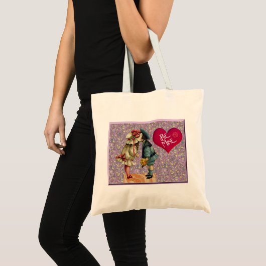 "Be Mine" Sweet Nostalgische Valentijn Tote Bag (Voorkant (product))