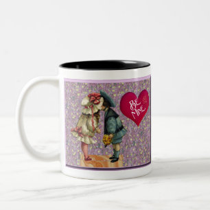 "Be Mine" Sweet Nostalgische Valentijn Tweekleurige Koffiemok