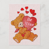 Be Mine Teddy Bear Valentijn Briefkaart (Voorkant)