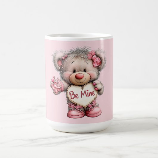  Be Mine Teddy with Heart Bouquet Koffiemok (Center)