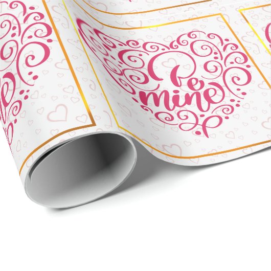 Be Mine"  tekst: Happy Valentine's Day Cadeaupapier (Rol Hoek)