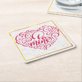 Be Mine"  tekst: Happy Valentine's Day Kartonnen Onderzetters (Schuin)